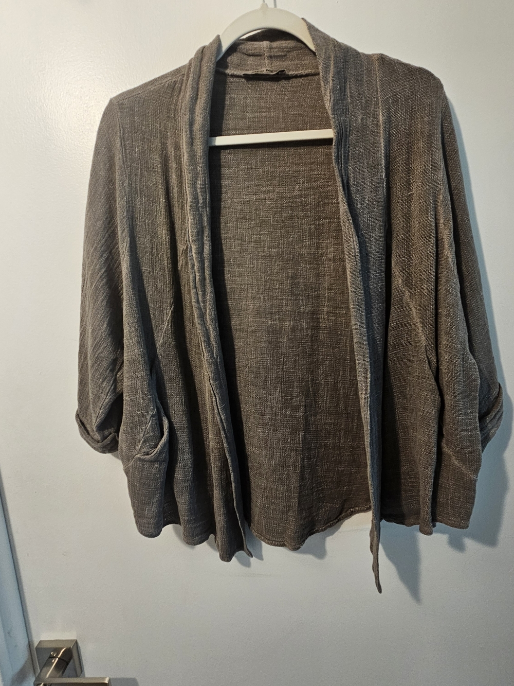 Women's Open-Front Lightweight Cardigan Sweater - Taupe